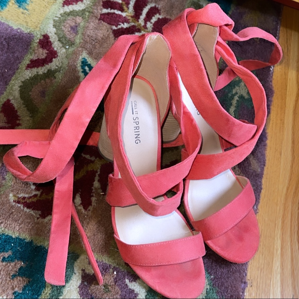 CALL IT SPRING TIE UP HEELS
